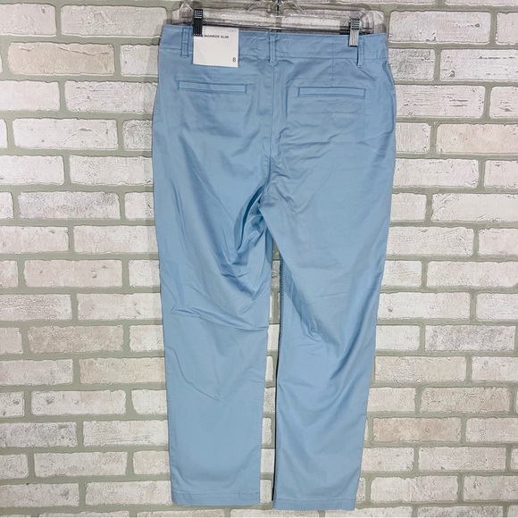LOFT NWT Light Blue Monroe Slim Chino Pants Size 8 - Picture 8 of 12
